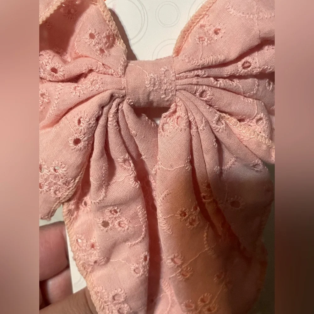 🔴 3/$12 Wonder Nation Pink‎ Lace Hair Bow! NEW!